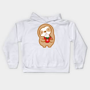 Cute Christmas Hot Chocolate Sloth Kids Hoodie